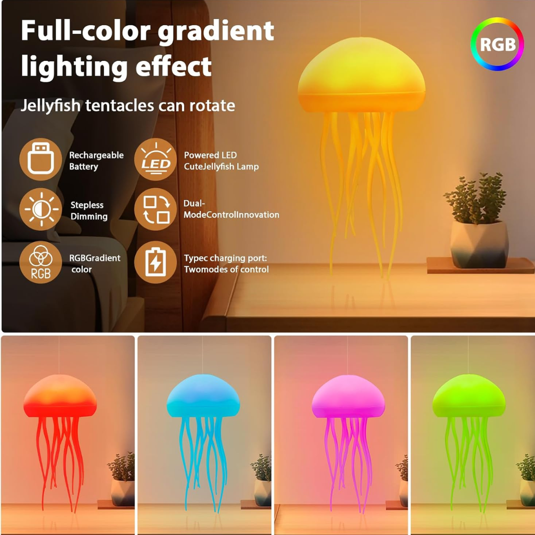 Multicolor LED Jellyfish Lamp